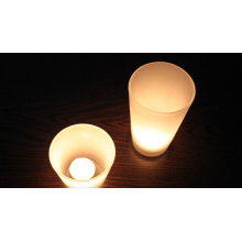 Round shape Frosted Glass Candle Holder